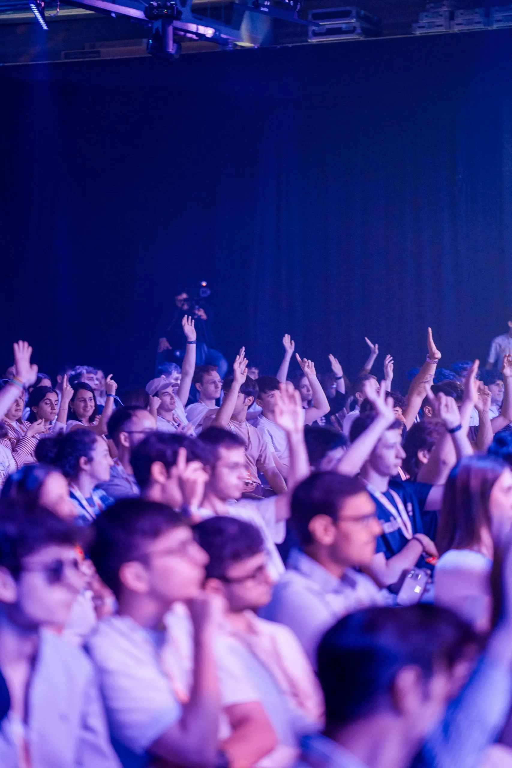 Students at university festival